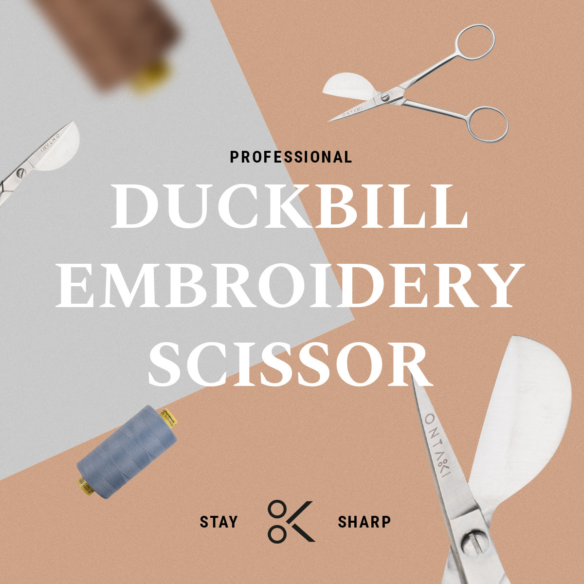 ONTAKI Duckbill Applique Embroidery Scissors (4.5")