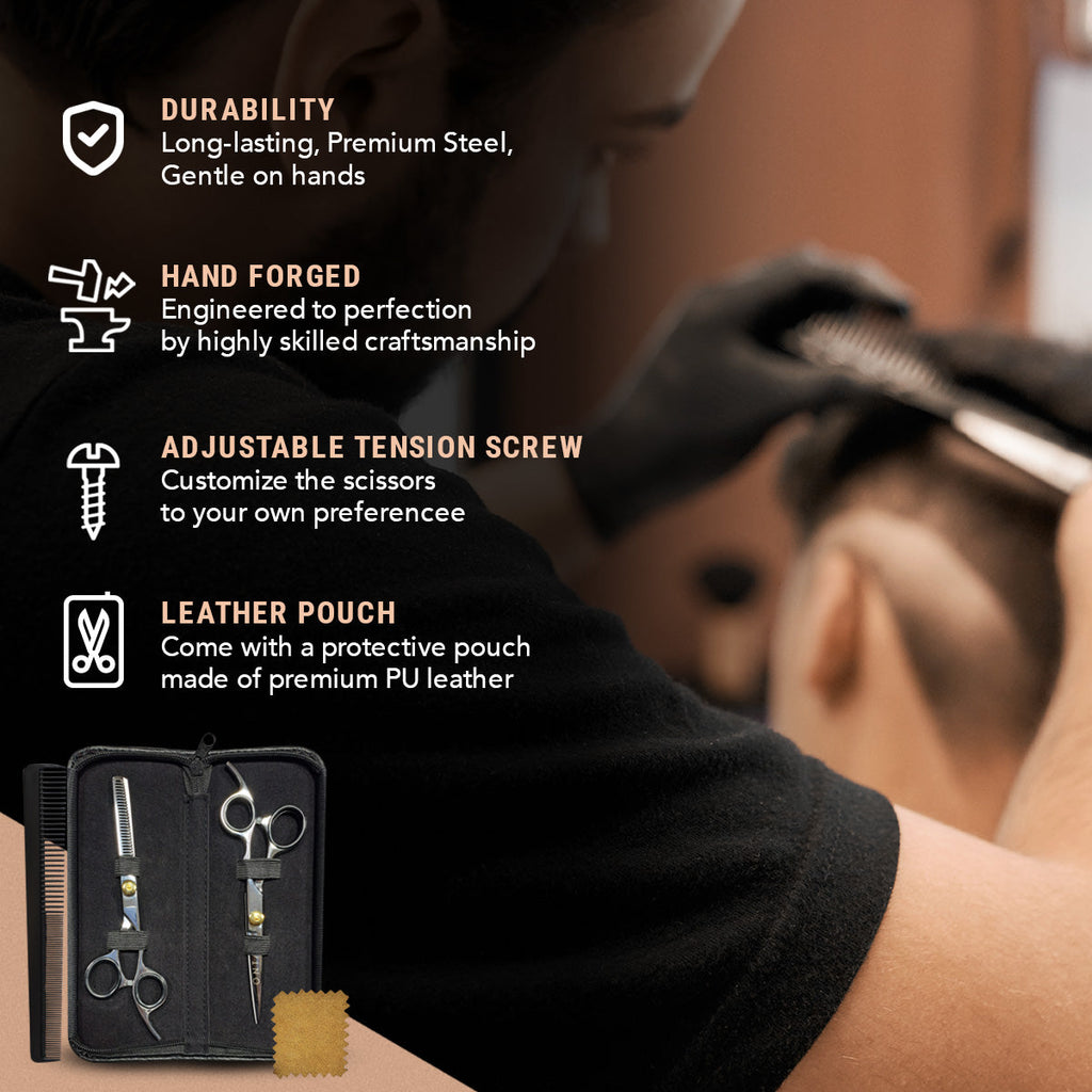 ONTAKI Hair Thinning Shears Kit Silver