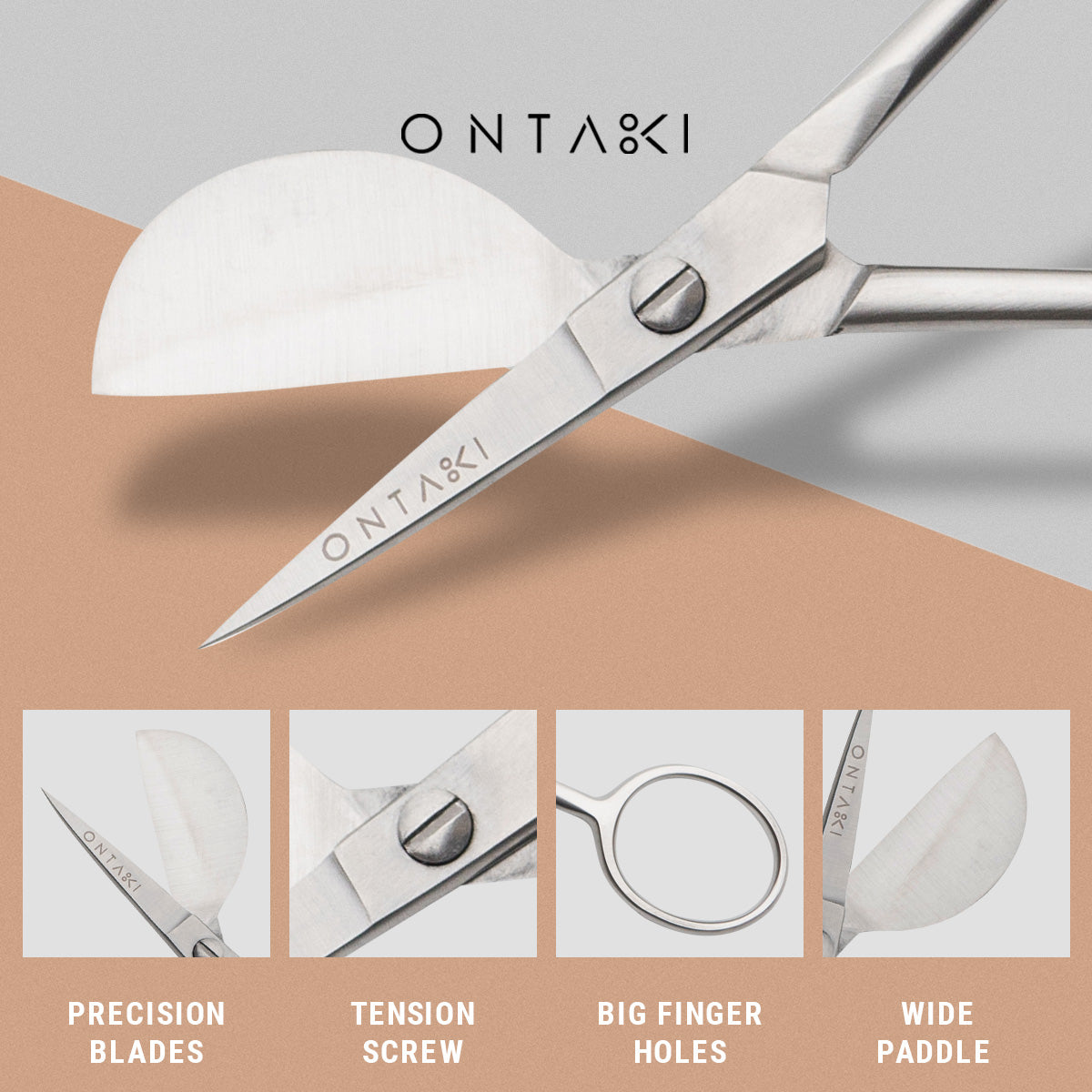 ONTAKI Duckbill Applique Embroidery Scissors (4.5")