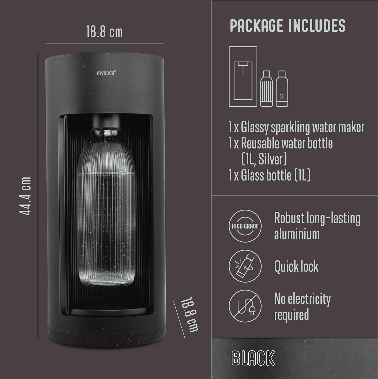 Glassy Black (excl. cylinder) US