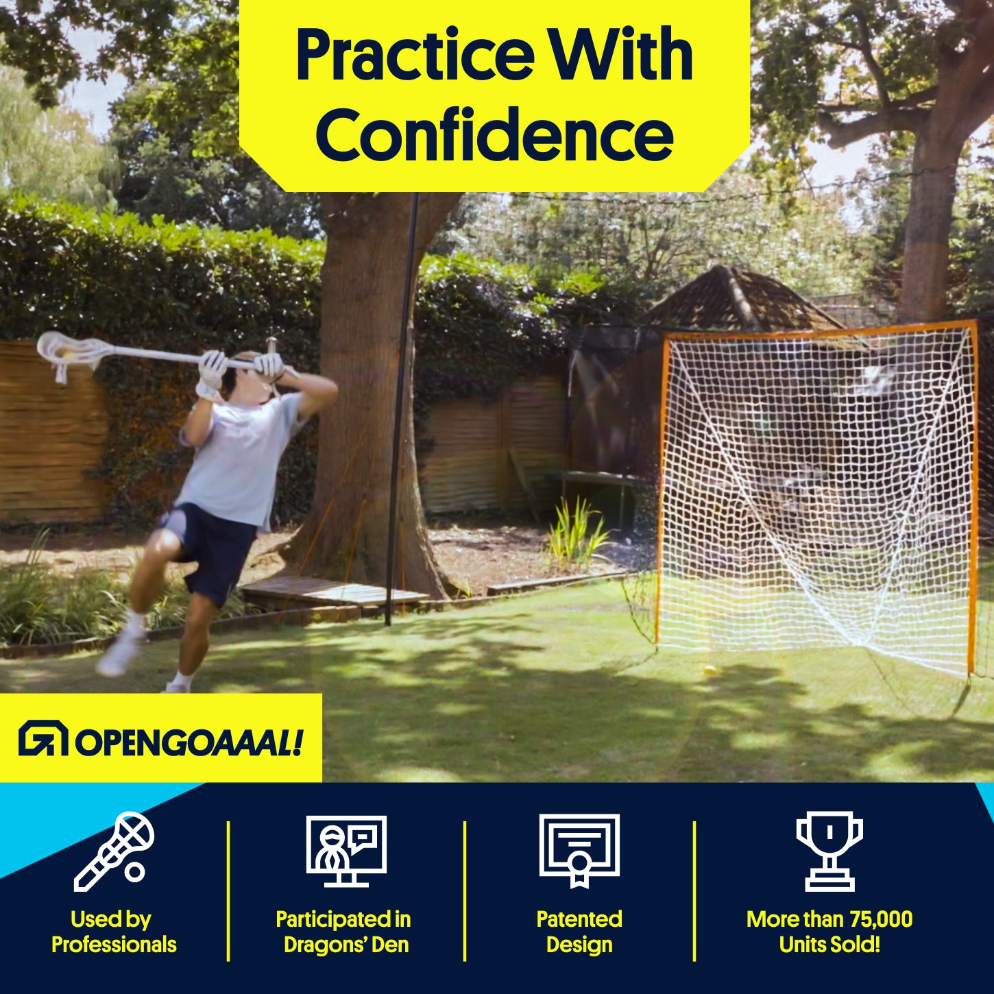 2-in-1 Lacrosse Goal with Backstop