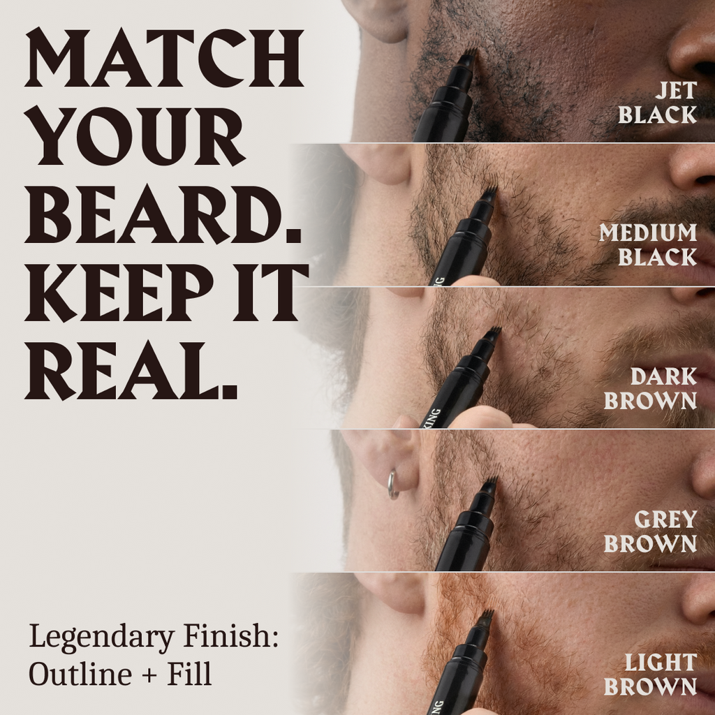 Beard Filler Pen - Dual Tip (2-pack) - Jet Black