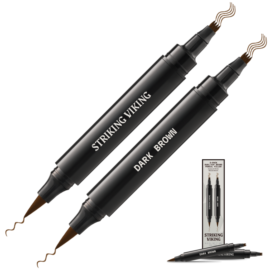 Beard Filler Pen - Dual Tip (2-pack) - Jet Black