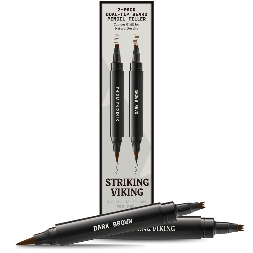 Beard Filler Pen - Dual Tip (2-pack) - Dark Brown