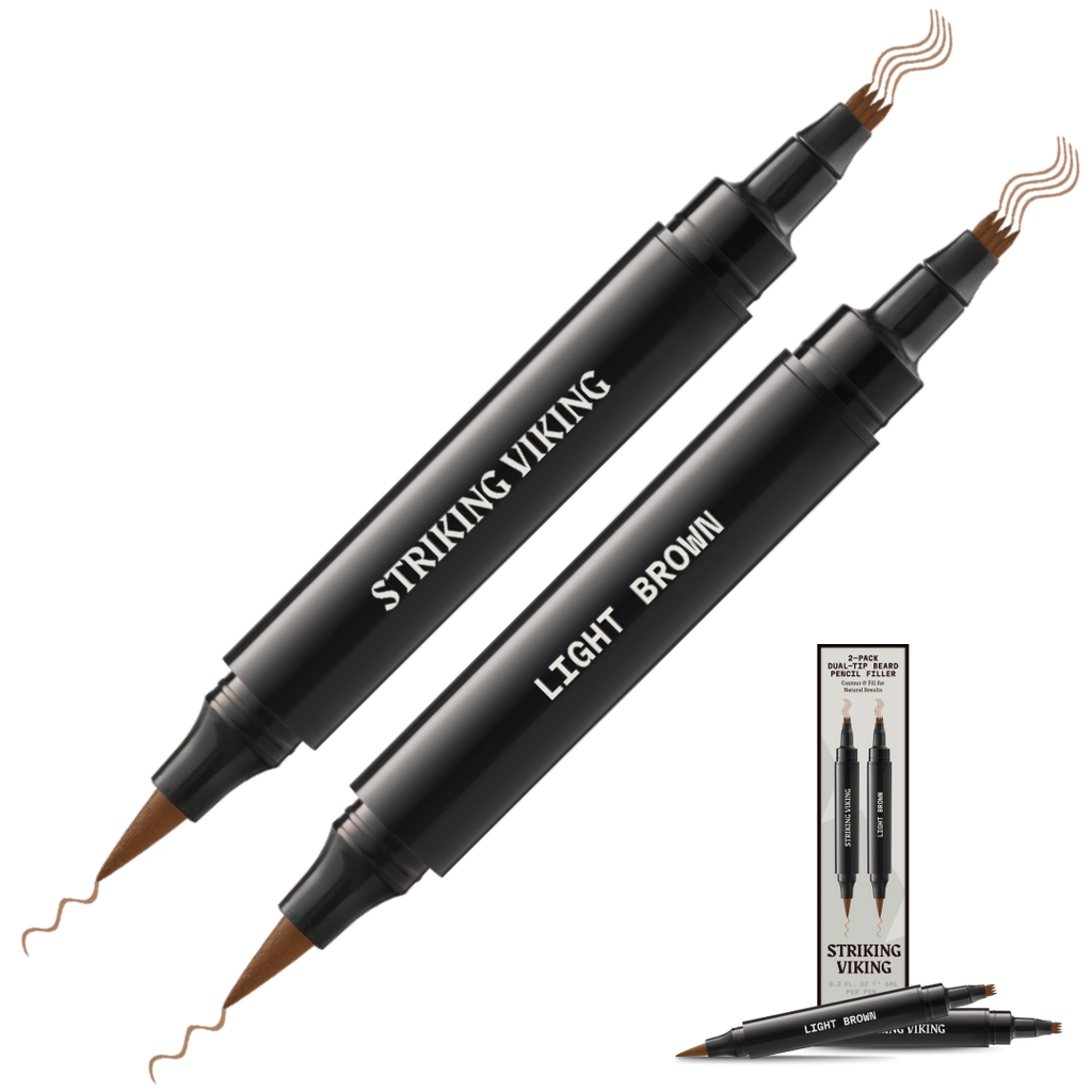 Beard Filler Pen - Dual Tip (2-pack) - Jet Black