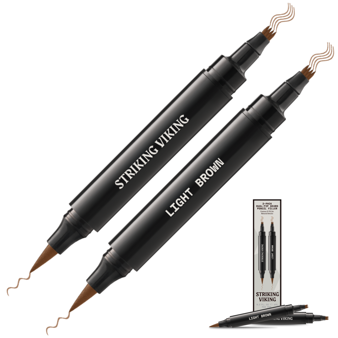 Beard Filler Pen - Dual Tip (2-pack) - Light Brown