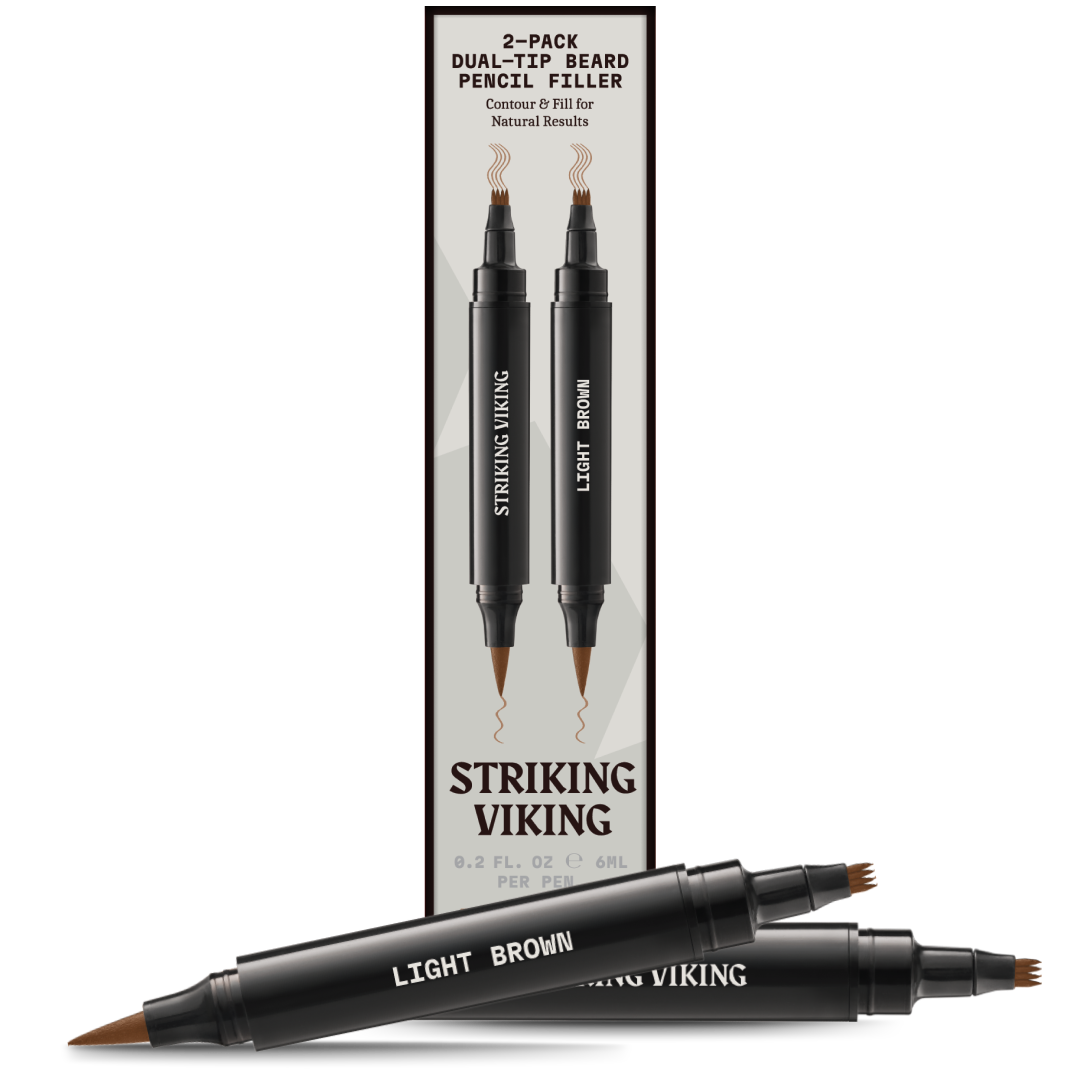 Beard Filler Pen - Dual Tip (2-pack) - Grey Brown