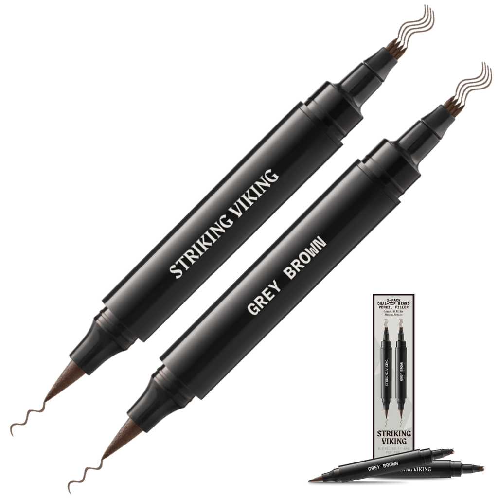 Beard Filler Pen - Dual Tip (2-pack) - Jet Black