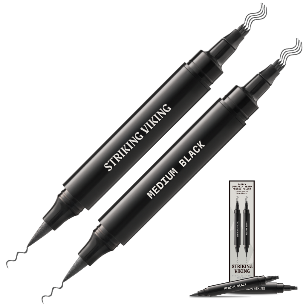 Beard Filler Pen - Dual Tip (2-pack) - Jet Black