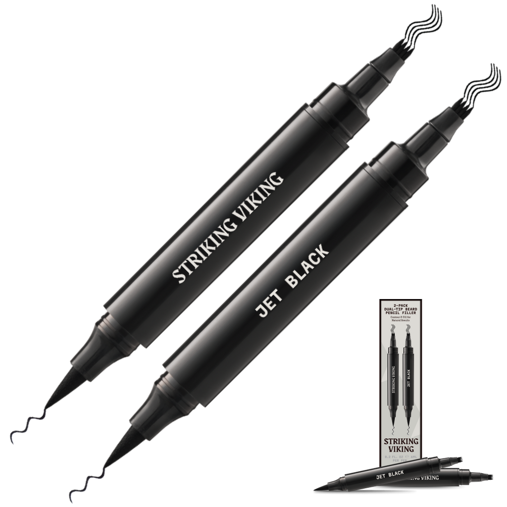 Beard Filler Pen - Dual Tip (2-pack) - Jet Black