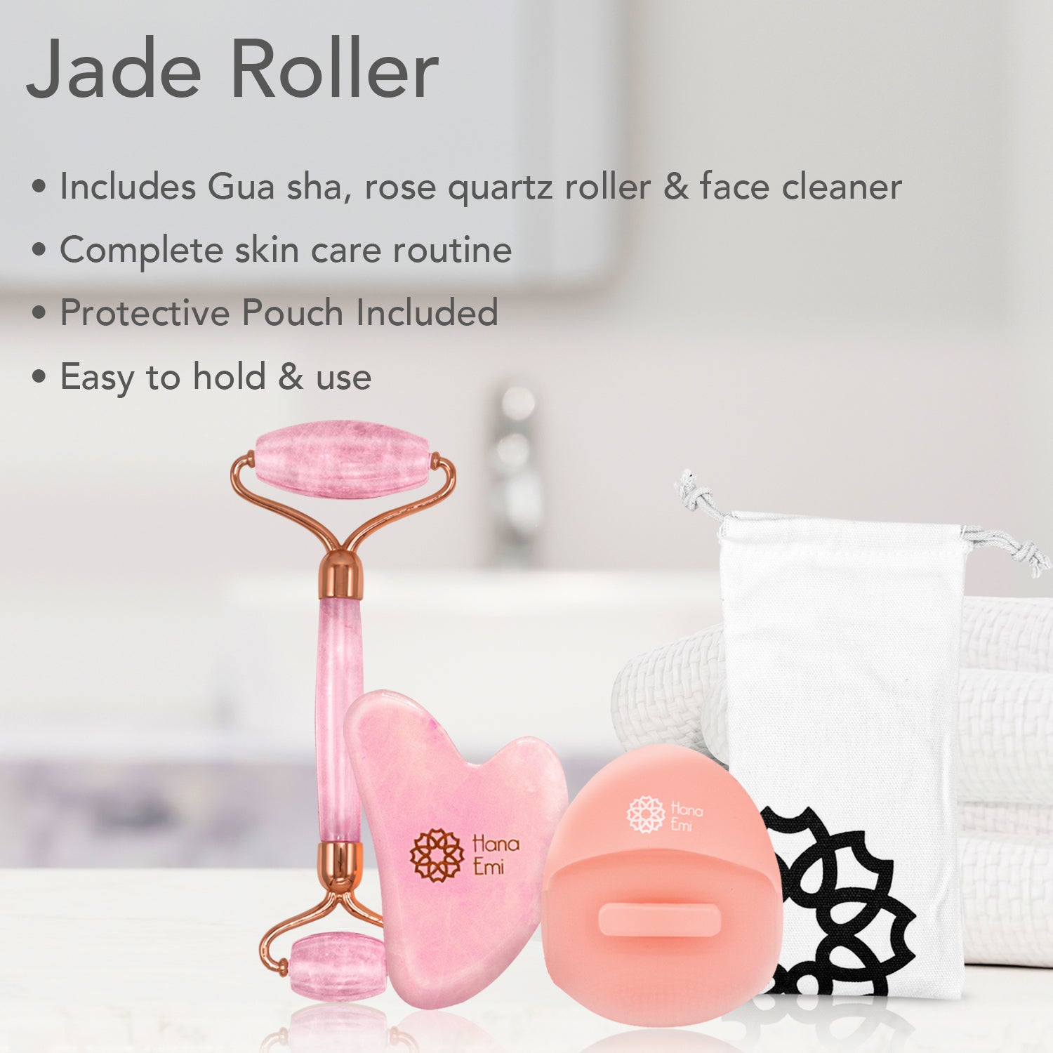 HanaEmi Rose Quartz Roller (EU only)
