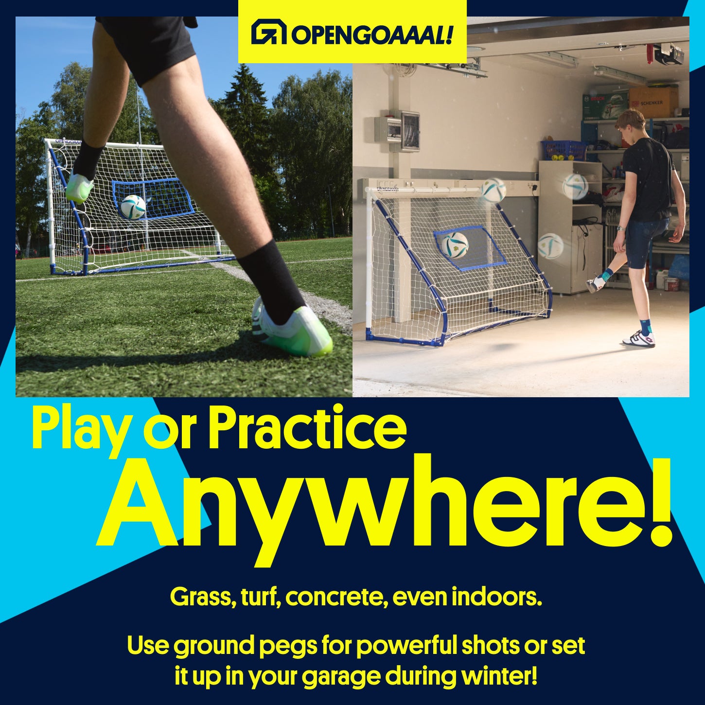 Open Goaaal Triple Function Rebounder Goal