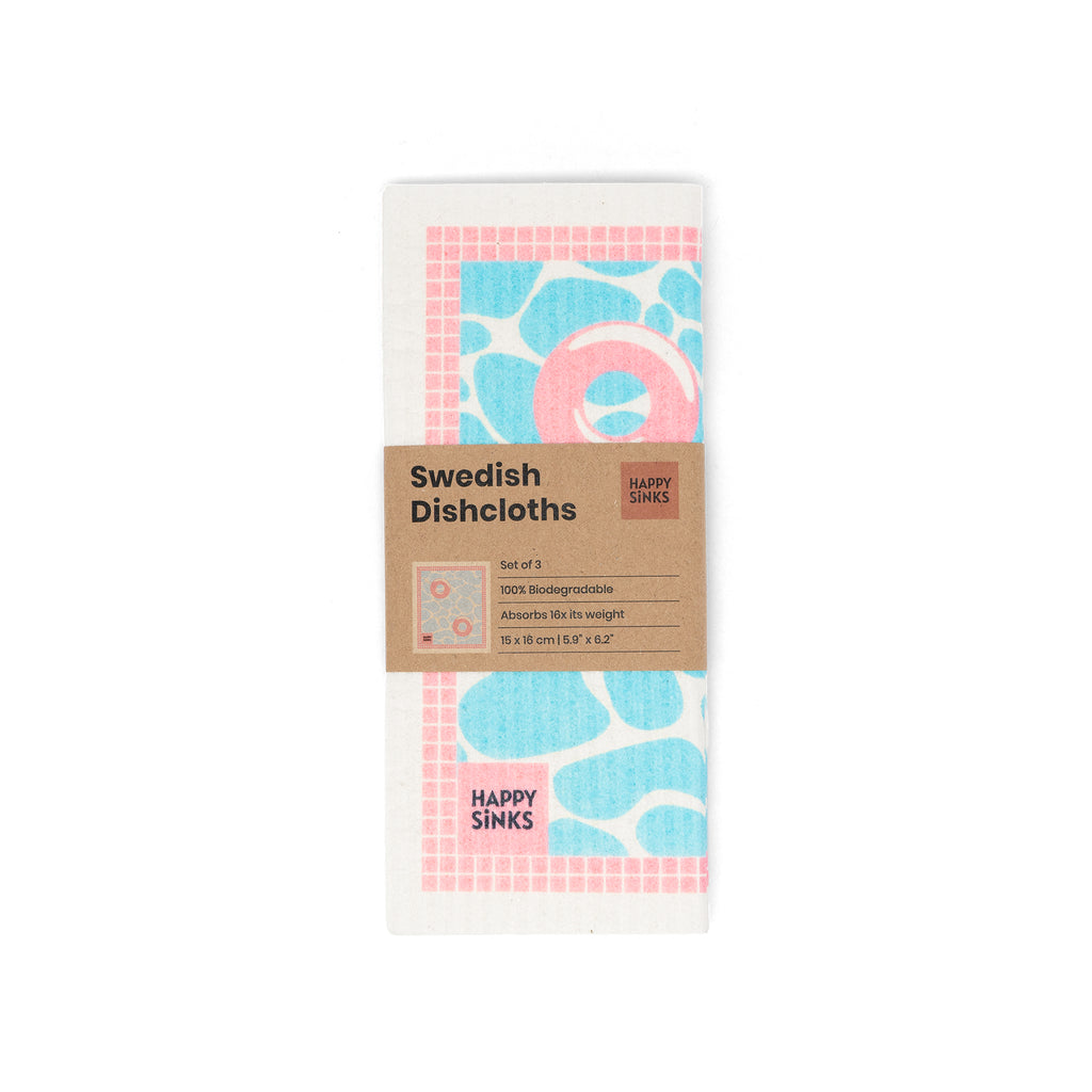 Happy Sinks Swedish Dishcloth Set - Pool - 3pcs