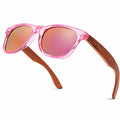 Cloudfield Pink Lens Wood Sunglasses