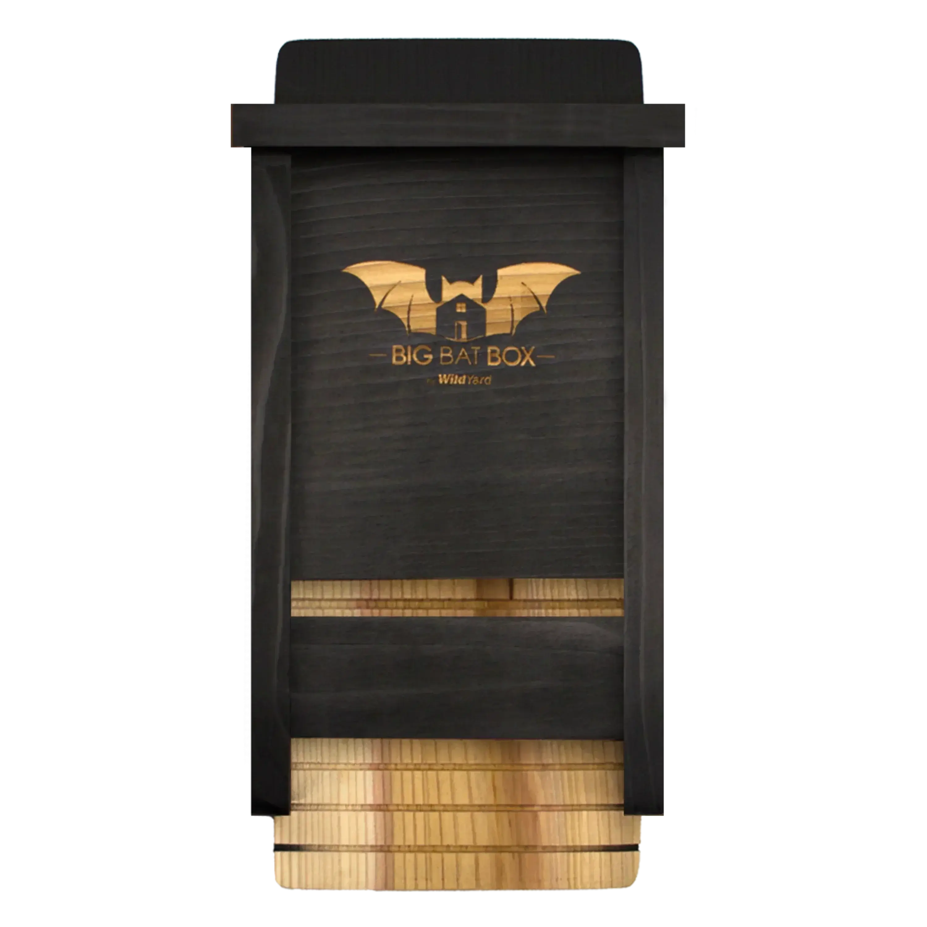 Single-Chamber Black Cedar Bat House – Holds Up to 50 Bats | Compact Natural Mosquito Control