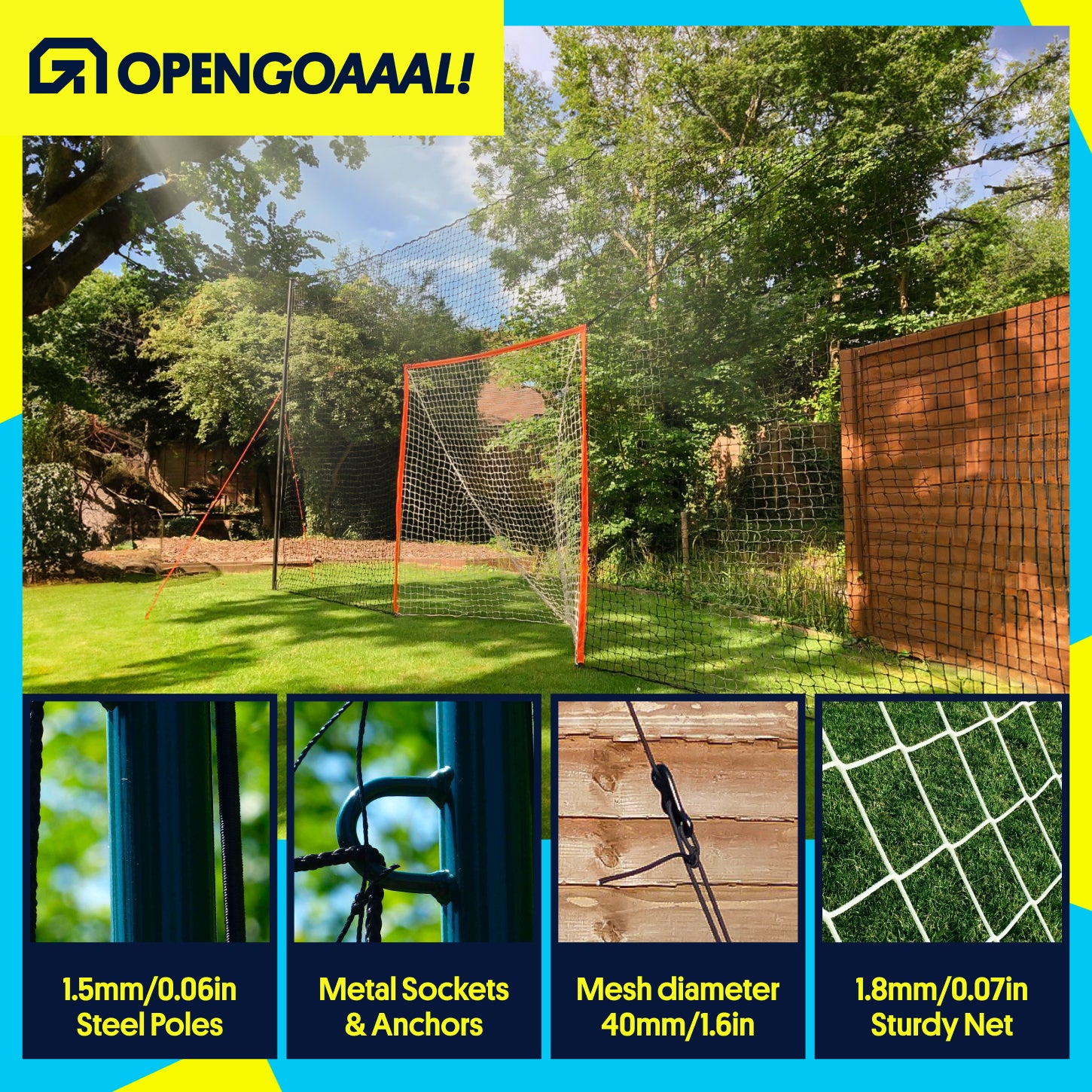 2-in-1 Lacrosse Goal with Backstop