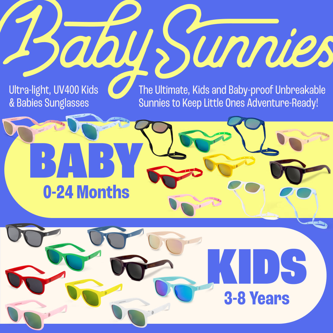 Baby Sunnies Polarized Baby Sunglasses Pink Starfish - UV400, 0-24 Months