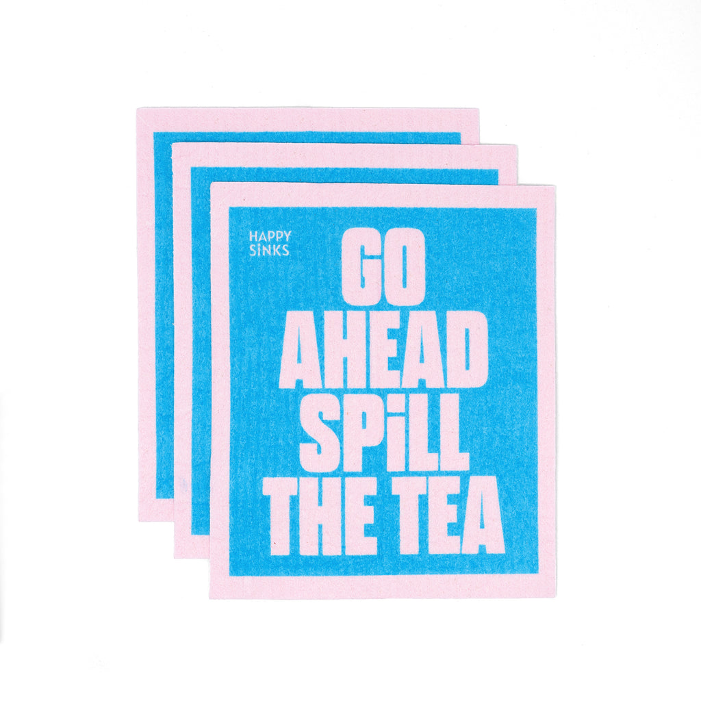 Happy Sinks Swedish Dishcloth Set - Spill the Tea - 3pcs


