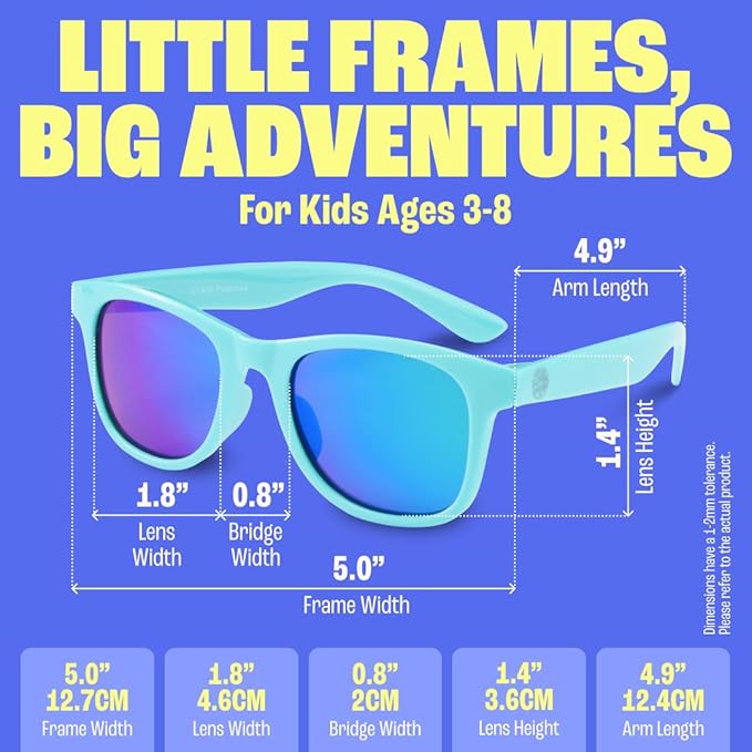 Babysunnies Sky Blue Polarized Kids Sunglasses (3–8 Years) – Flexible UV400 Children’s Sunglasses