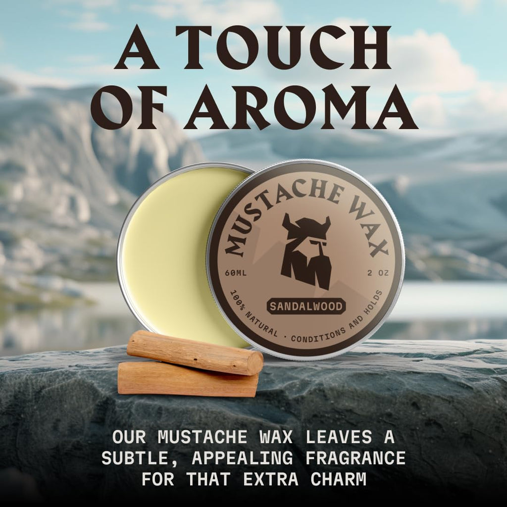Mustache Wax and Comb Sandalwood