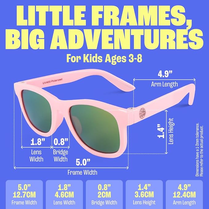 Babysunnies Barbie Pink Polarized Kids Sunglasses (3–8 Years) – UV400 Flexible Children’s Sunglasses