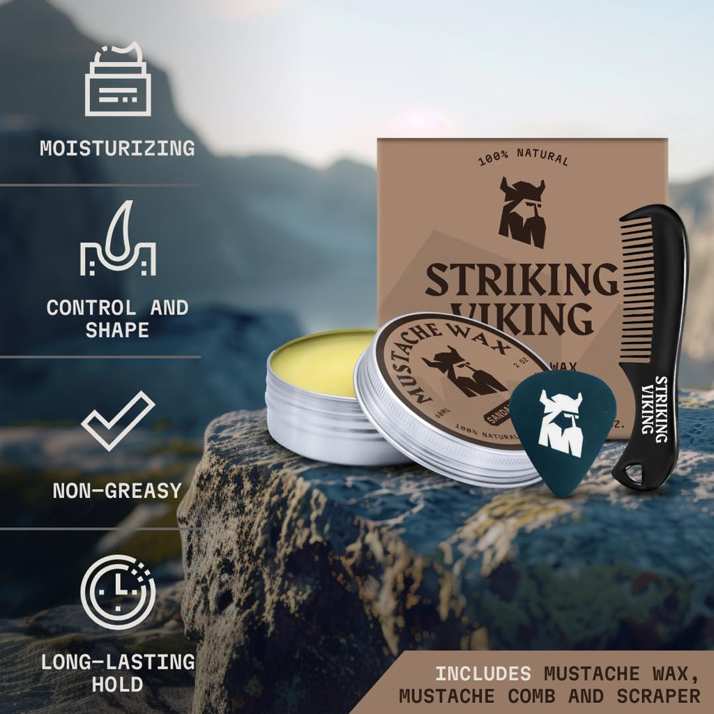 Mustache Wax and Comb Sandalwood