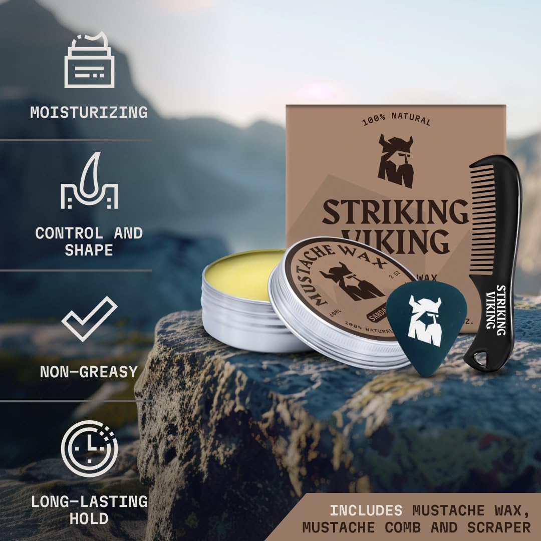 Mustache Wax and Comb Sandalwood