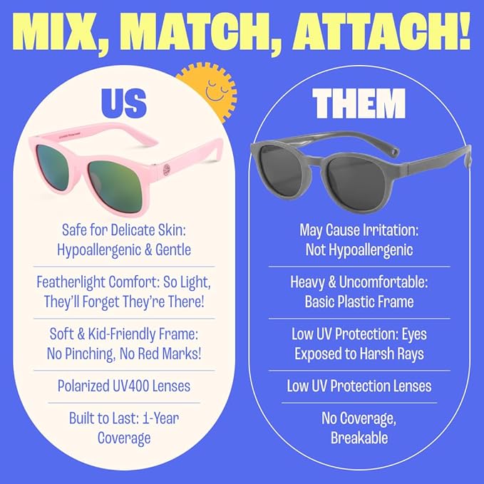 Babysunnies Barbie Pink Polarized Kids Sunglasses (3–8 Years) – UV400 Flexible Children’s Sunglasses