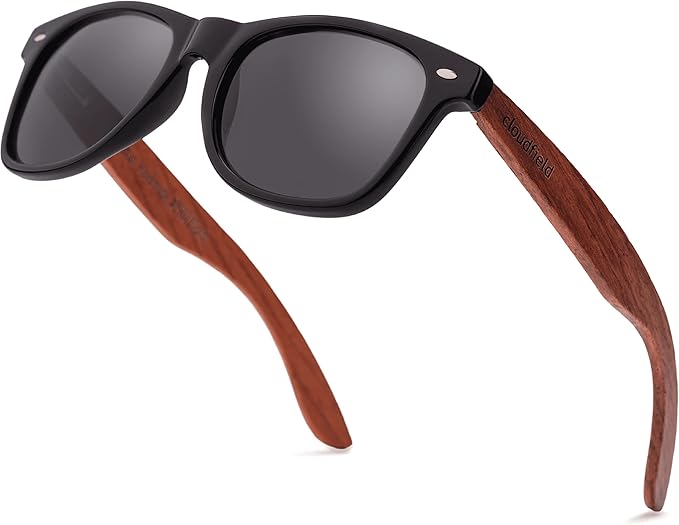 Lunettes de soleil en bambou Cloudfield - Noir ombre