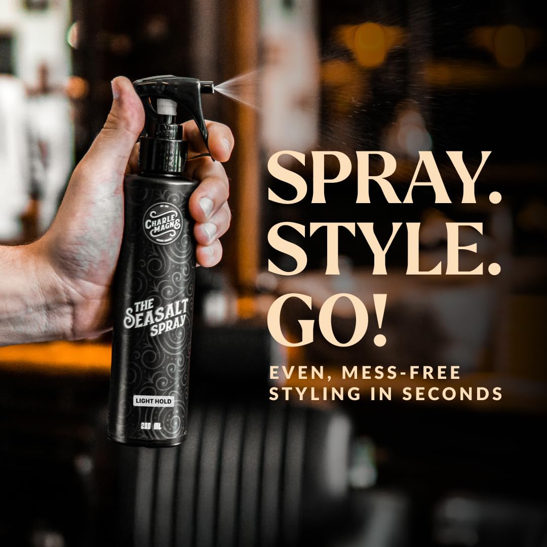 Charlemagne Havssaltspray för hår - Stark - 3-pack