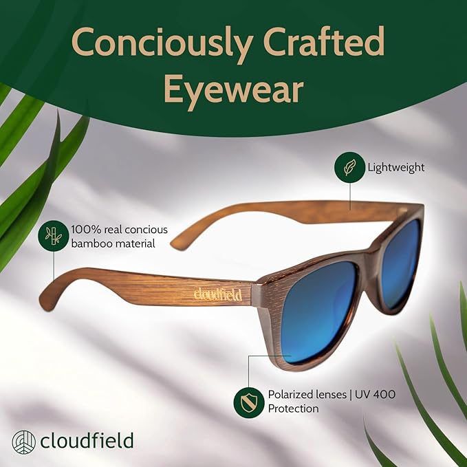 Cloudfield Bamboo Sunglasses - Blue