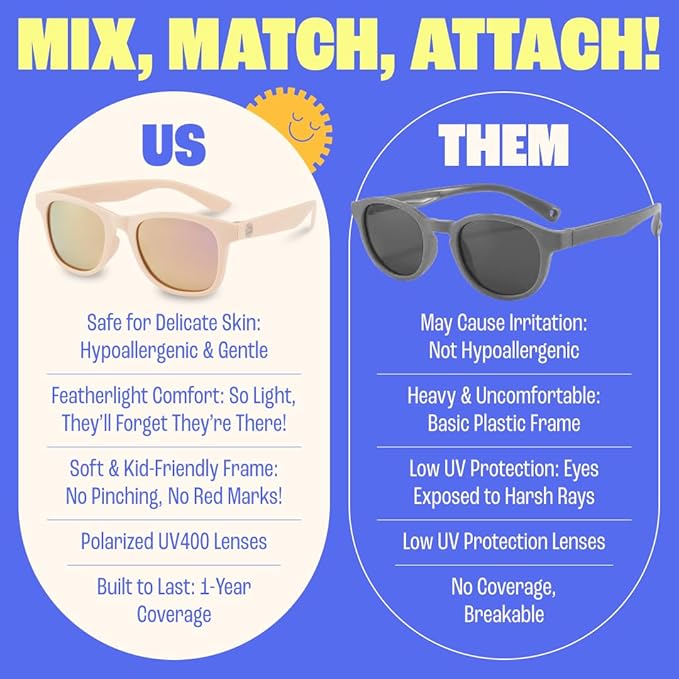 Babysunnies Peach Polarized Kids Sunglasses (3–8 Years) – Flexible UV400 Children’s Sunglasses