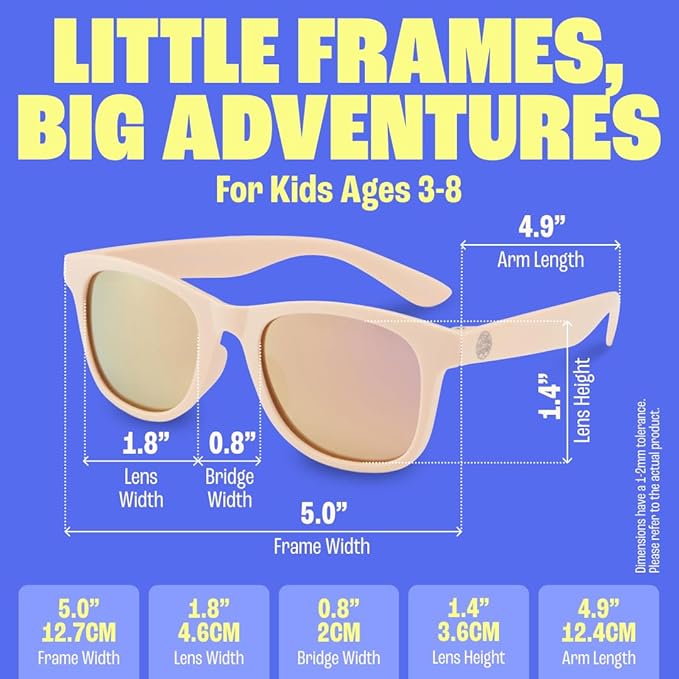 Babysunnies Peach Polarized Kids Sunglasses (3–8 Years) – Flexible UV400 Children’s Sunglasses