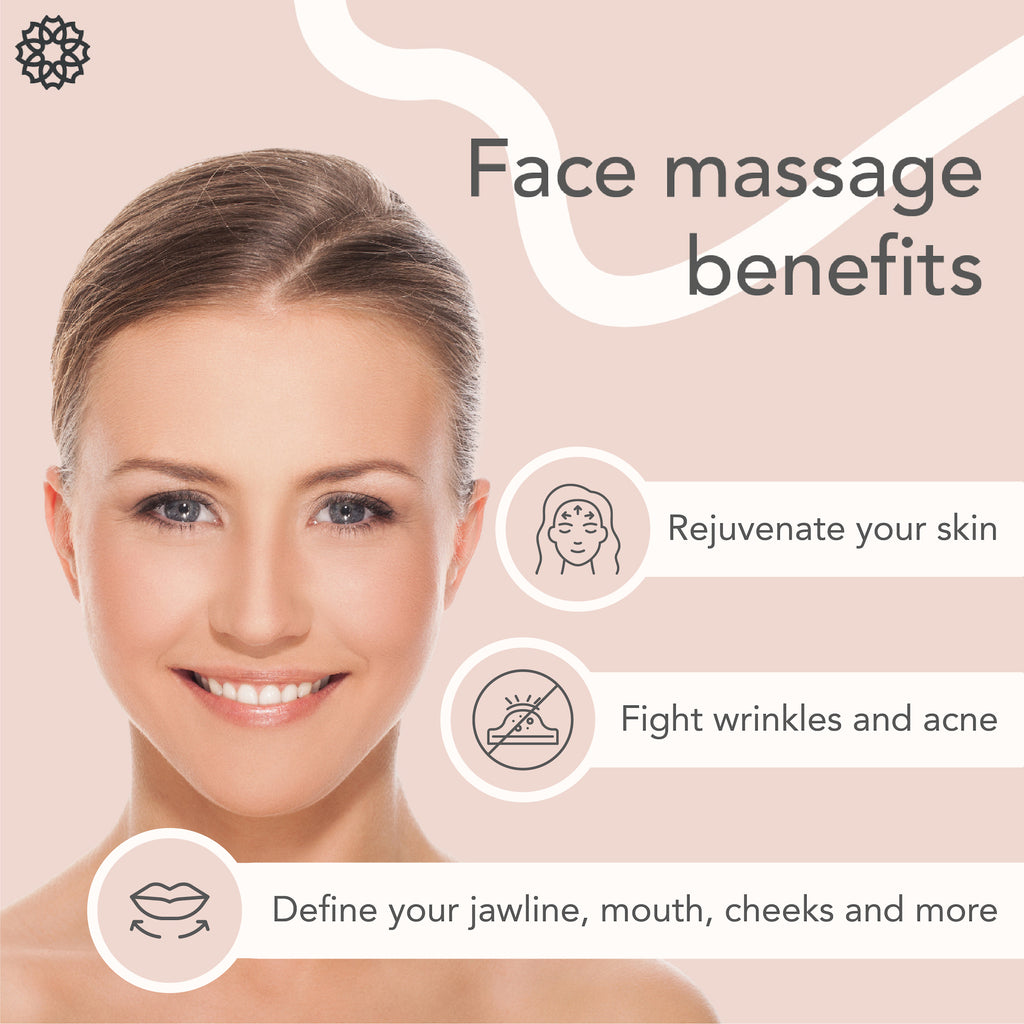 HaNaEmi Gua Sha Bian Stone Face Massage Tool Set - 4 pcs (US & EU)