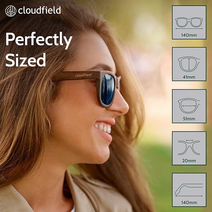 Cloudfield Bamboo Sunglasses - Blue