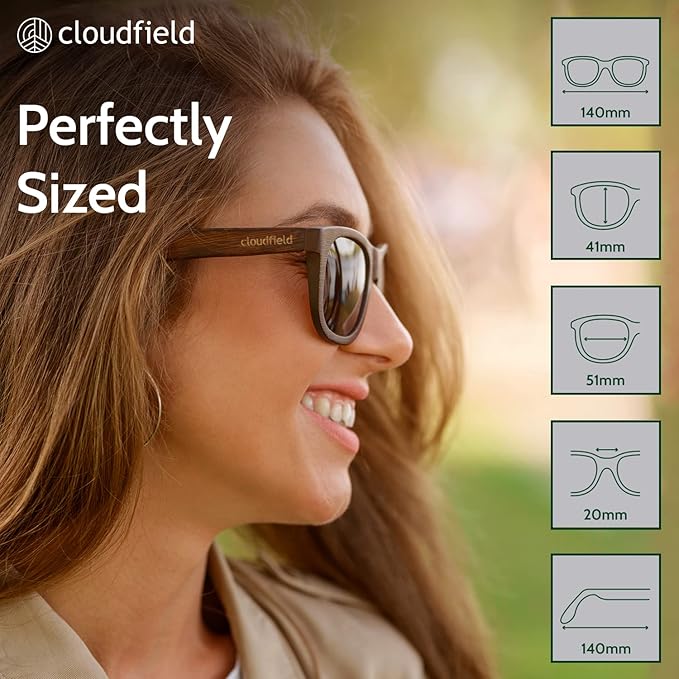 Lunettes de soleil en bambou Cloudfield - Noir ombre