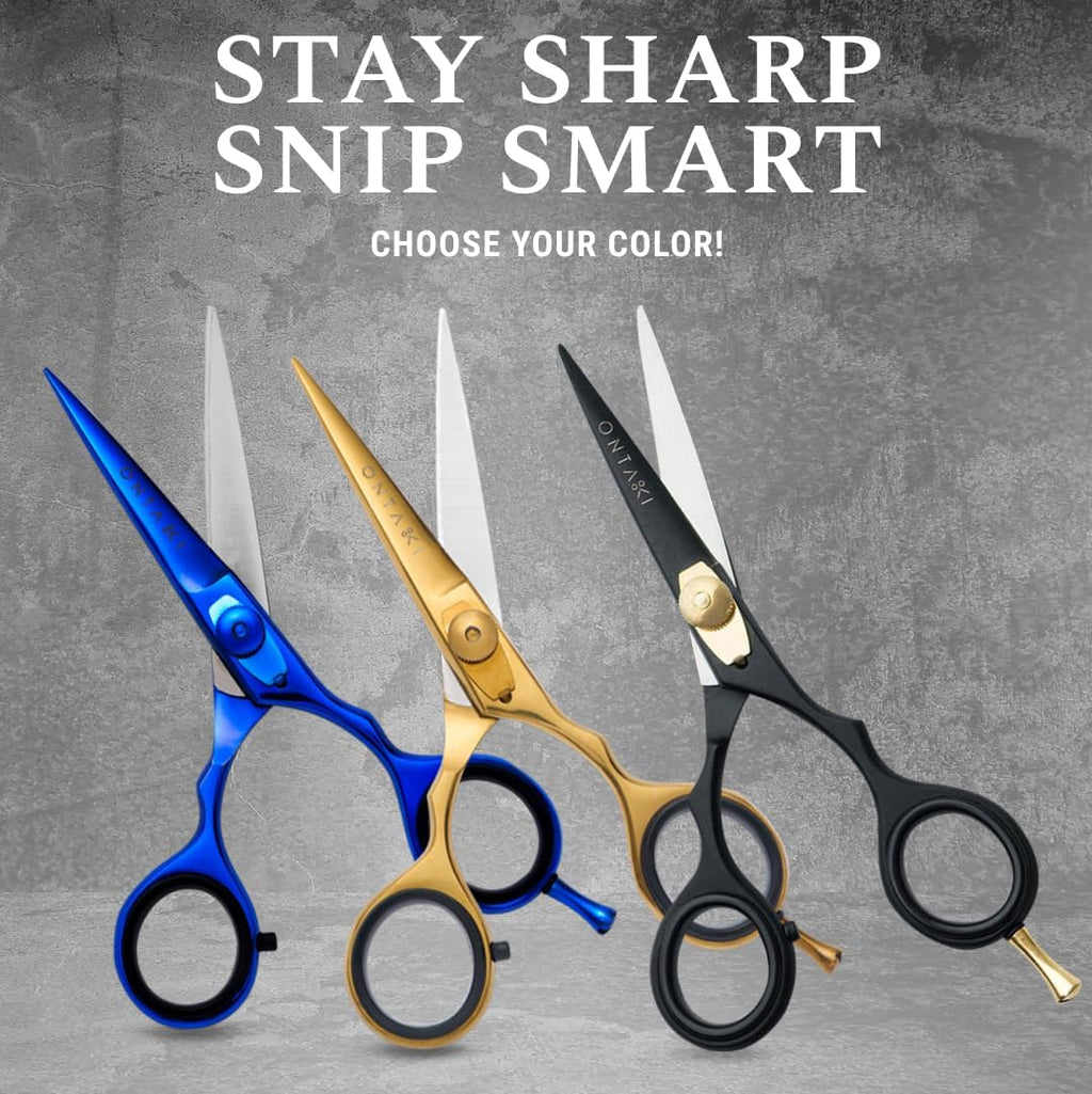 ONTAKI Premium Japanese Steel Beard & Mustache Scissors (5.5") Silver
