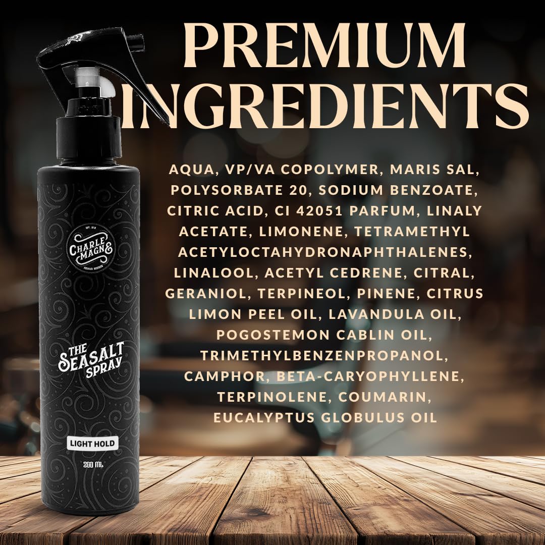 Charlemagne Havssaltspray för hår - Lätt - 2-pack