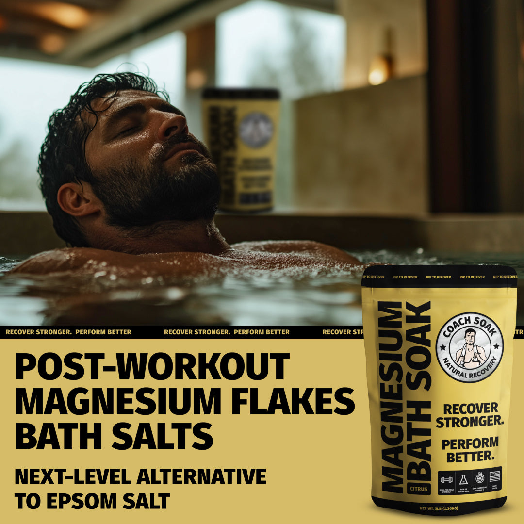 Coach Soak Recovery Bath Soak - Post Workout Magnesium Flakes - Energizing Citrus