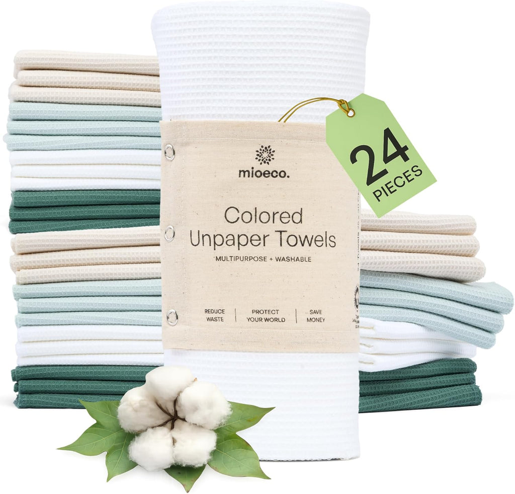 mioEco Unpaper Towel Set - 24 pcs - Coastal Breeze