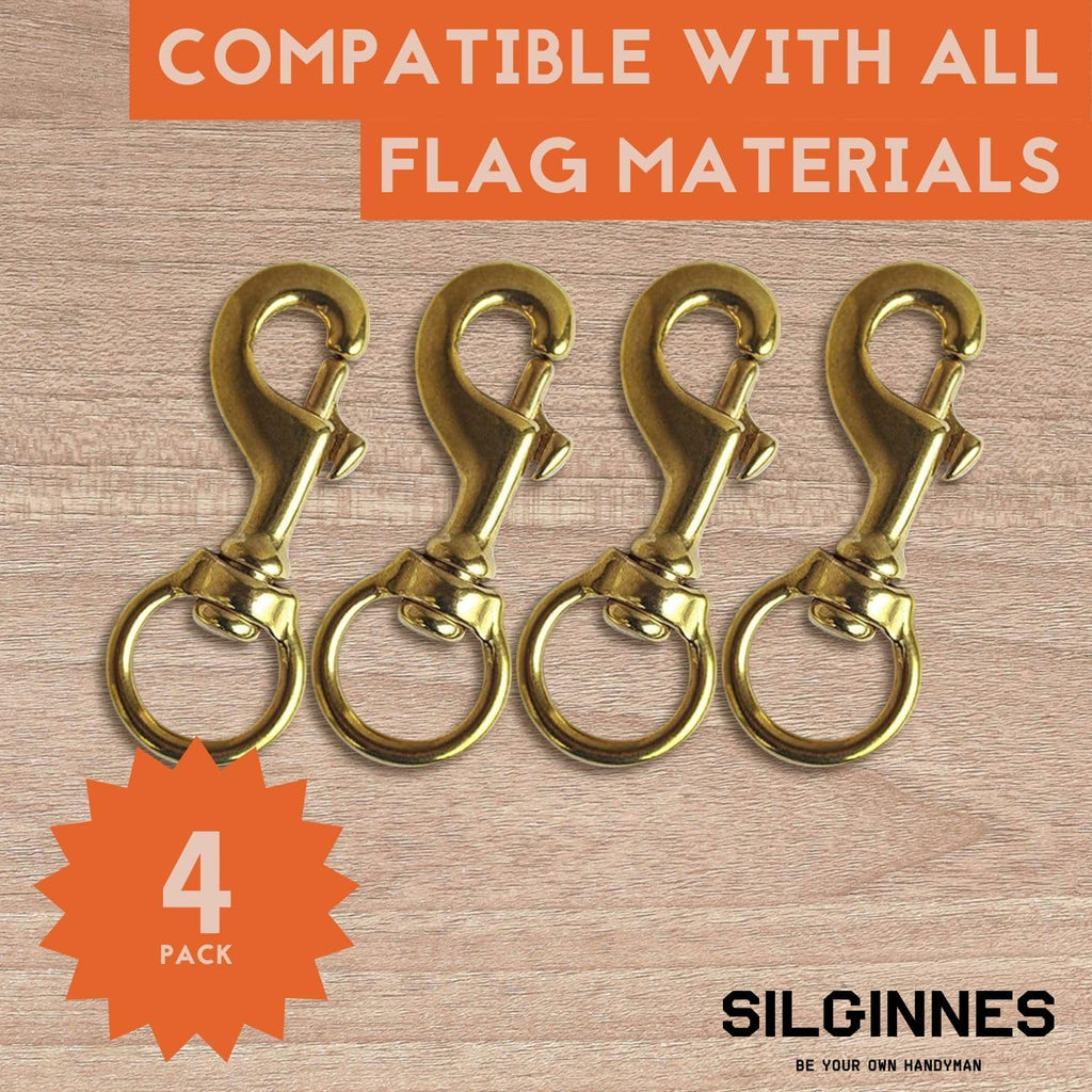 Set med mässingsflaggklämmor - 3,2 - 4 st
