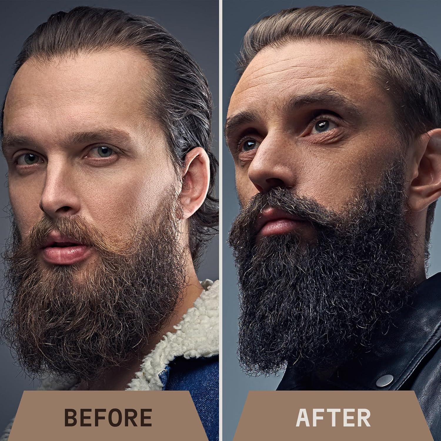 Ulei pentru creșterea bărbii, pachet de 2 - Lemn de santal + Set cu Derma Roller