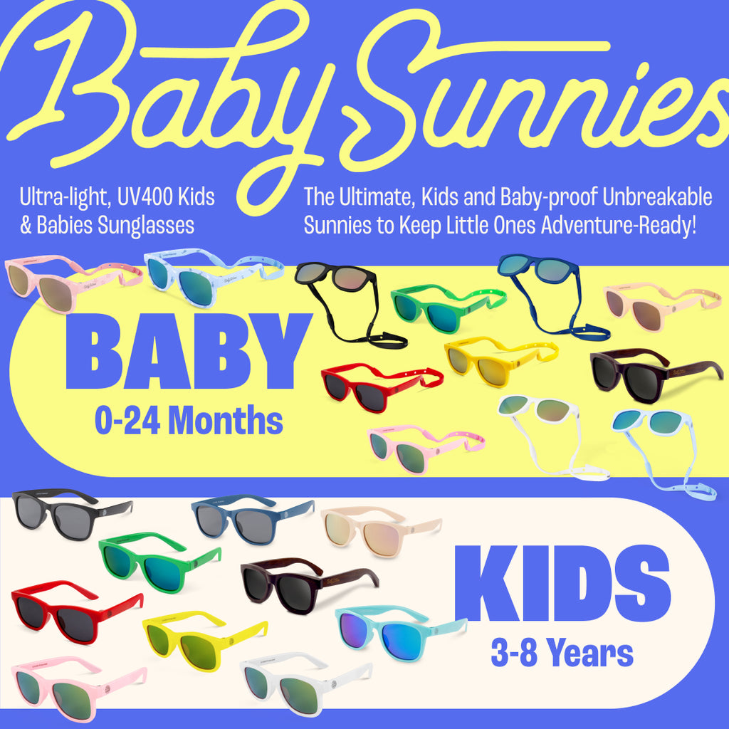 Baby Sunnies Polarized Baby Sunglasses Blue Fish - UV400, 0-24 Months