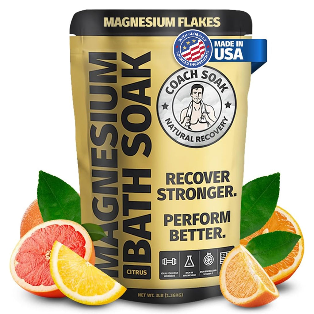 Coach Soak Recovery Bath Soak - Post Workout Magnesium Flakes - Energizing Citrus