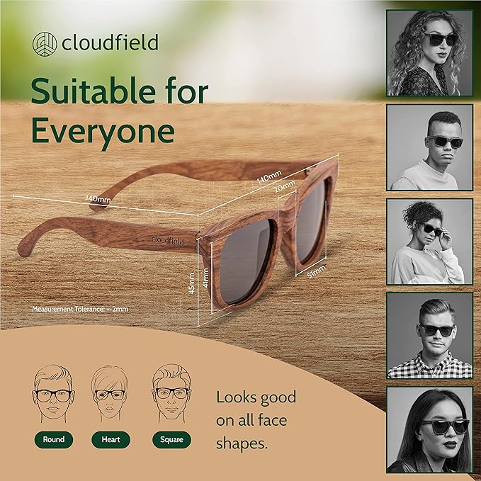 Lunettes en bois Kosso Cloudfield - Noir