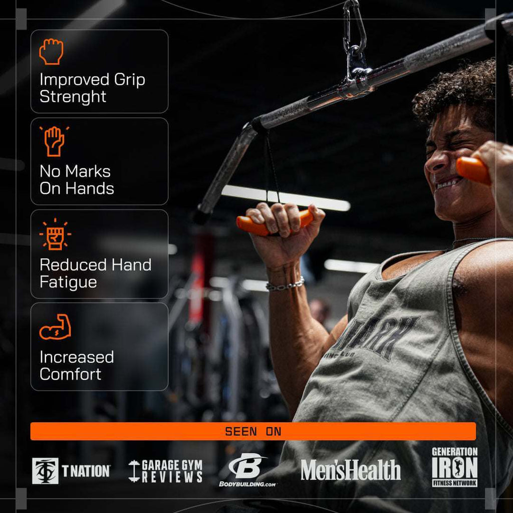 Angles90 A90 Grips Training Handles | Dynamic Rotating Gym Grips | Pair | 362 kg (800 lbs) Rated | Pull-Up, Row & Cable Attachment