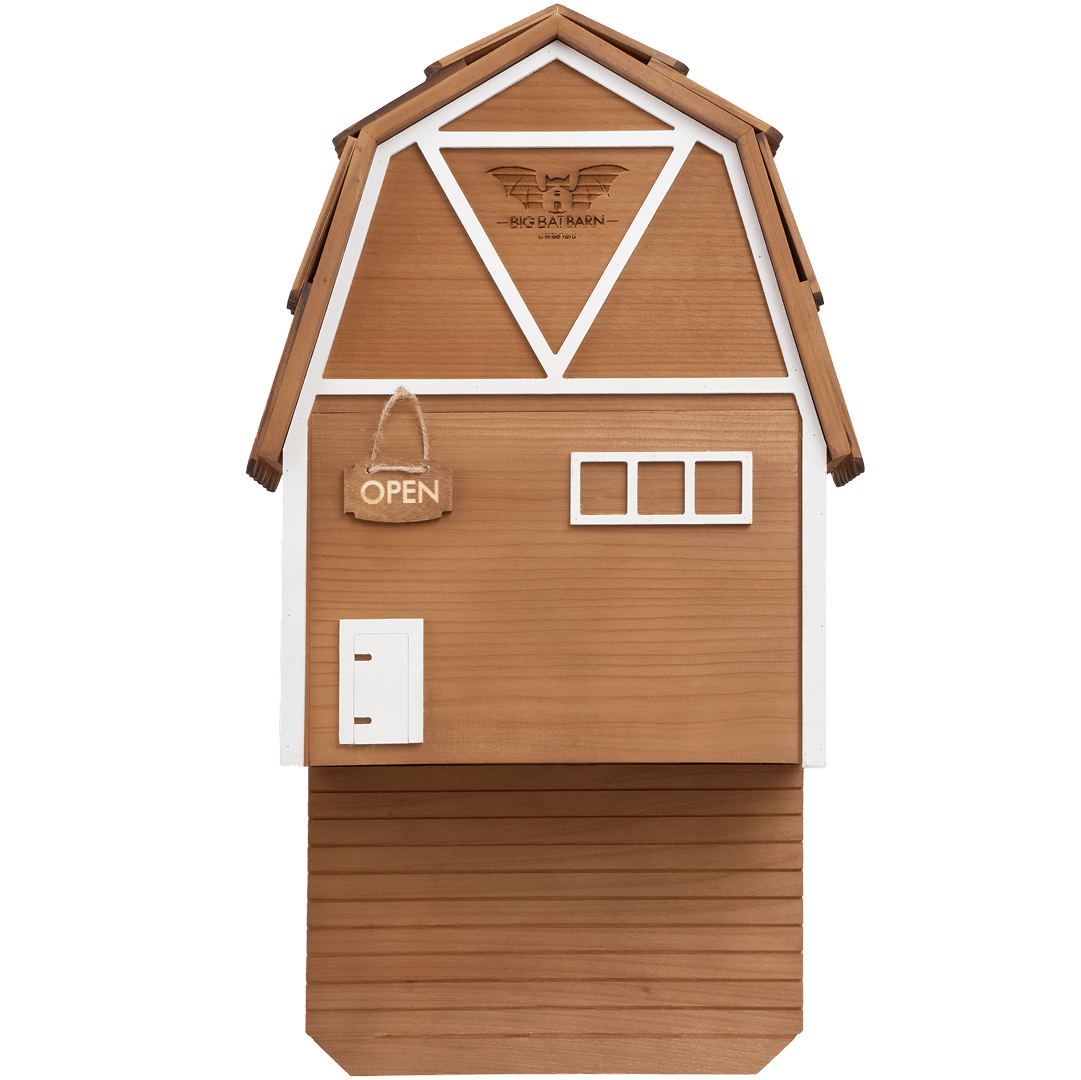 3-Chamber Brown Cedar Bat House – Holds 150 Bats | Big Bat Barn | Natural Mosquito Control