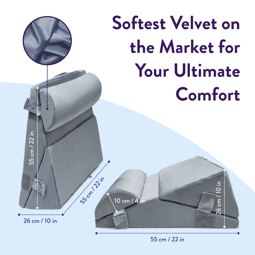 Byre Folding Bed Wedge Pillow - Half Moon