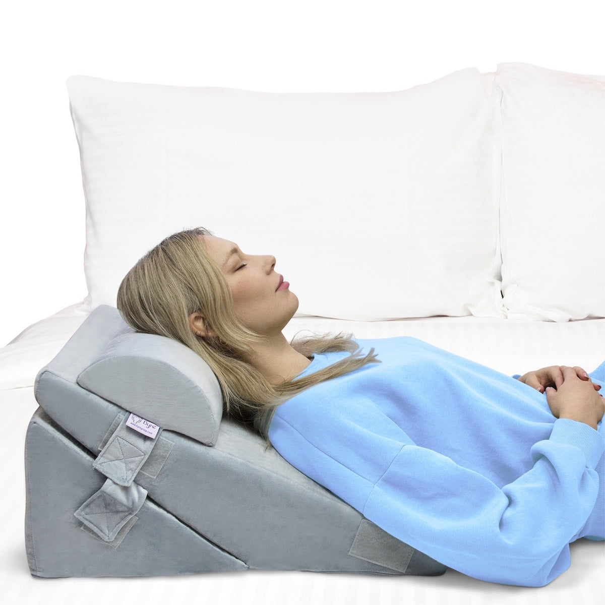 Byre Folding Bed Wedge Pillow - Half Moon