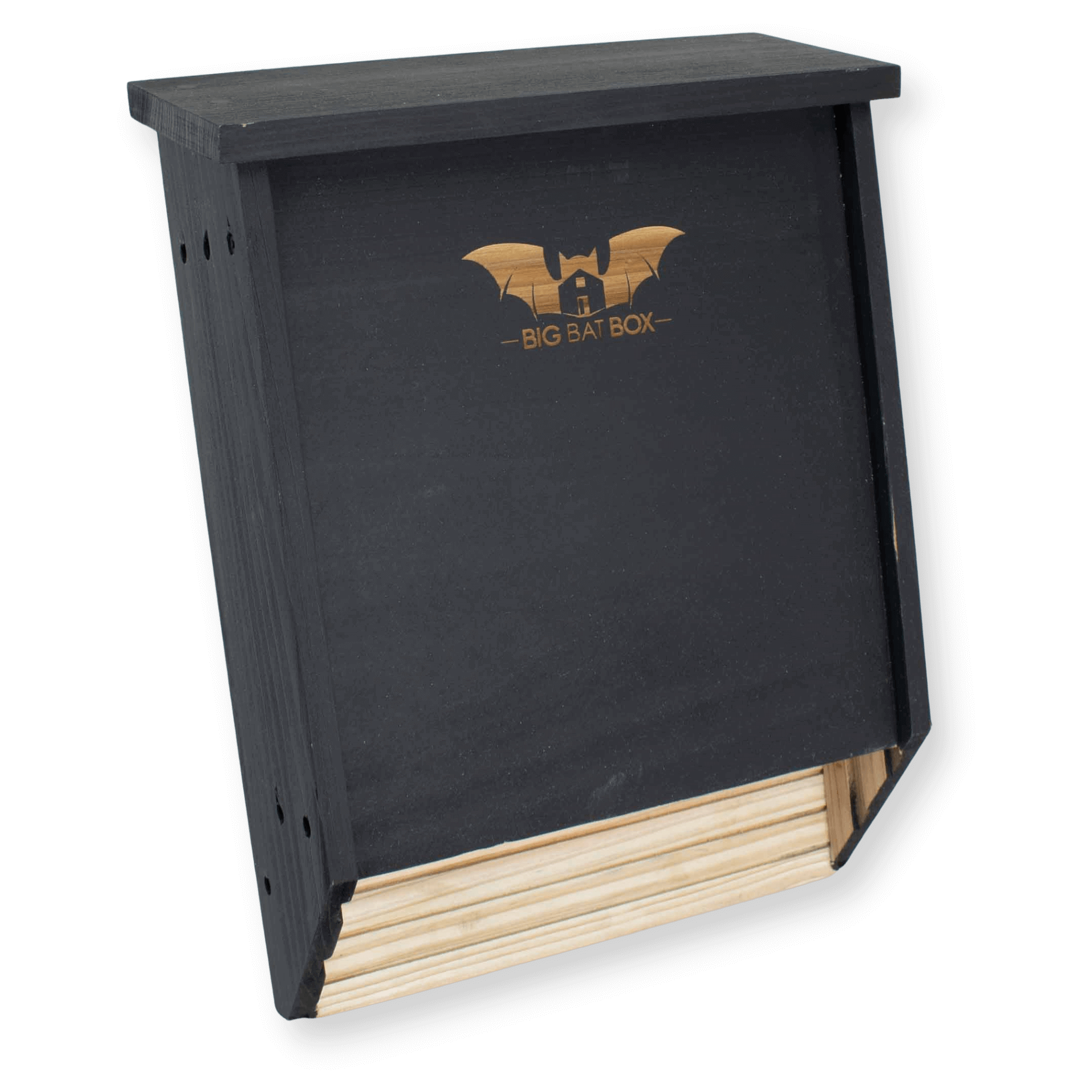 2-Chamber Black Cedar Bat House – Holds Up to 75 Bats | Natural Mosquito Control | Cool Climate Design